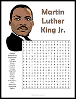 Martin Luther King Jr. Word Search thumbnail