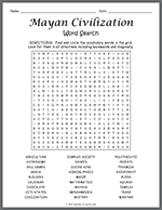 Mayan Civilization Word Search thumbnail