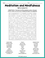 Meditation and Mindfulness Word Search Thumbnail