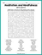 Meditation and Mindfulness Word Search Thumbnail