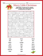 Merry Little Christmas Word Search thumbnail