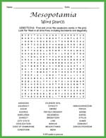 Mesopotamia Word Search Thumbnail