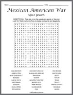 Mexican American War Word Search Thumbnail