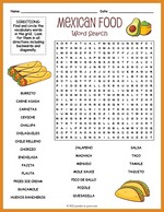 Mexican Food Word Search thumbnail