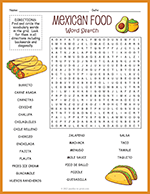 Mexican Food Word Search thumbnail
