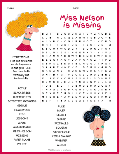 Literature Puzzle Worksheet Activities
