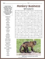 Monkey Word Search Thumbnail