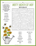 Month of May Word Search thumbnail