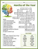 Months of the Year Crossword thumbnail