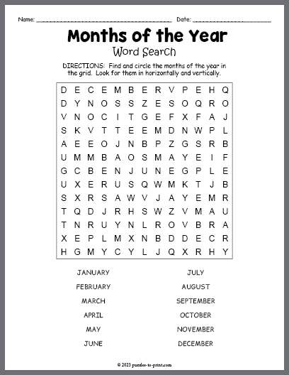 months-of-the-year-word-search