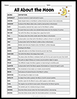 Moon Vocabulary thumbnail