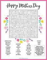 Mother's Day Word Search thumbnail
