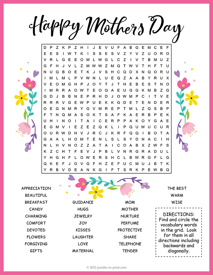 Holiday Word Search Puzzles