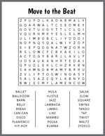 Move to the Beat Word Search thumbnail