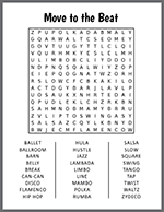 Move to the Beat Word Search thumbnail