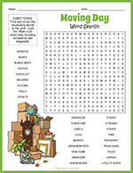 Moving Day Word Search thumbnail