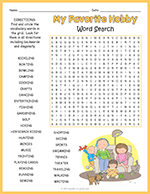My Favorite Hobby Word Search thumbnail