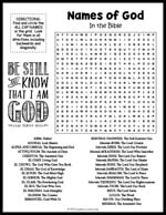 Names of God Word Search Thumbnail