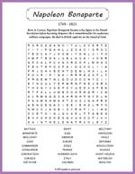 Napoleon Bonaparte Word Search Thumbnail