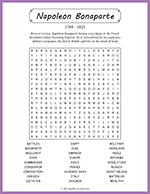 Napoleon Bonaparte Word Search thumbnail