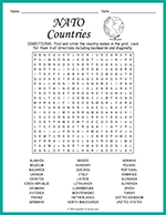 NATO Countries Word Search thumbnail