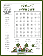 Natural Disasters Word Search thumbnail