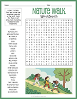 Nature Walk Word Search thumbnail