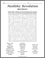 Neolithic Revolution Word Search thumbnail
