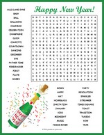 New Years Day Word Search thumbnail