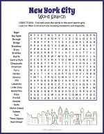 New York City Word Search thumbnail