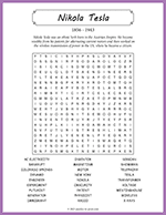 Nikola Tesla Word Search thumbnail