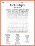Northern Lights Word Search Thumbnail