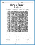 Nuclear Energy Word Search Thumbnail