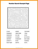 Number Search Puzzles to Print thumbnail