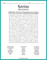 Nutrition Word Search Thumbnail