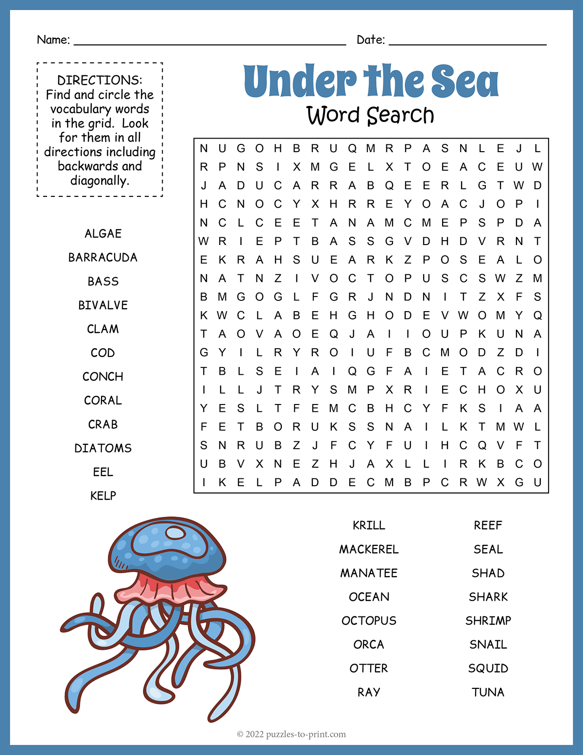 Crocodile Creek Puzzle In Lattina 150 Pezzi - Animali Dell'Oceano - Gioco Da Tavolo Per Bambini, Ideale Per Regalo
