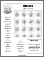 Octopus Word Search Thumbnail