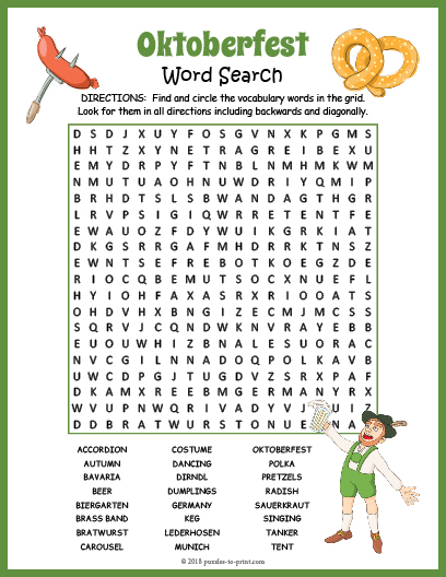 Oktoberfest Word Search