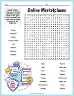 Online Marketplaces Word Search Thumbnail