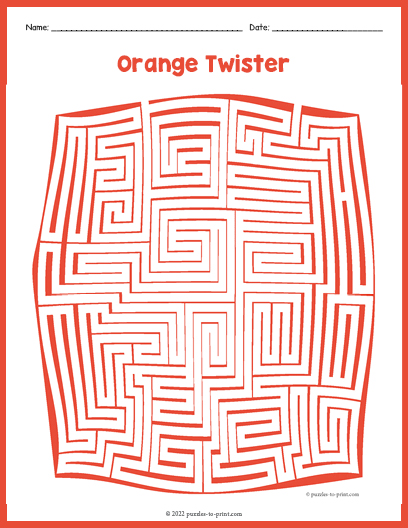Orange Twister Maze