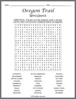 Oregon Trail Word Search Thumbnail