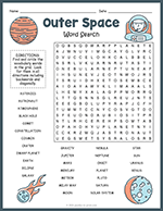 Outer Space Word Search thumbnail