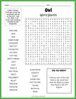 Owl Word Search thumbnail