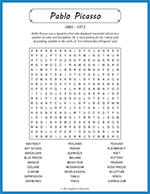 Pablo Picasso Word Search thumbnail