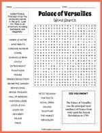 Palace of Versailles Word Search Thumbnail