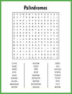 Palindromes Word Search thumbnail