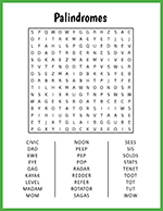 Palindromes Word Search thumbnail