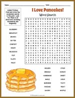 Pancake Day Word Search Thumbnail