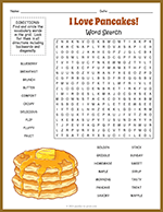Pancake Day Word Search thumbnail