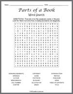 Parts of a Book Word Search Thumbnail